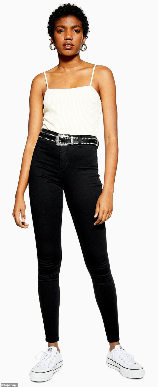Topshop Moto Skinny Jeans Distresed Black Size 25 Stretch Jeggings